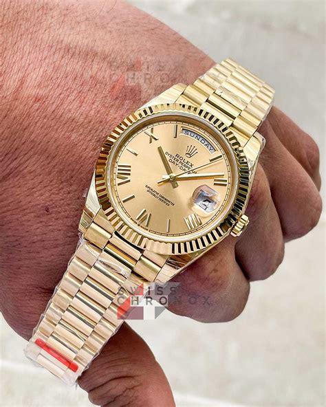 rolex day date 40 yellow gold review|40 mm Rolex date just.